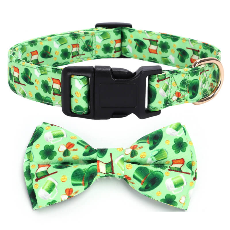 Cool Dog Collars Light Green Bow