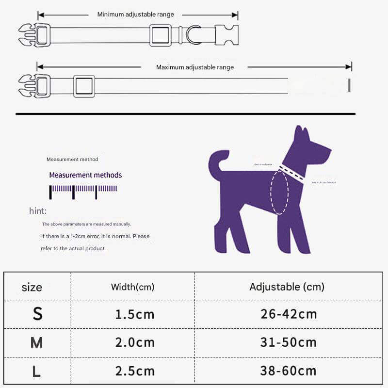 Big Dog Collar Size Chart