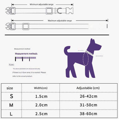 Big Dog Collar Size Chart