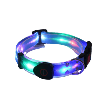 Blue Glow In The Dark Dog Collar For Nighttime Safety