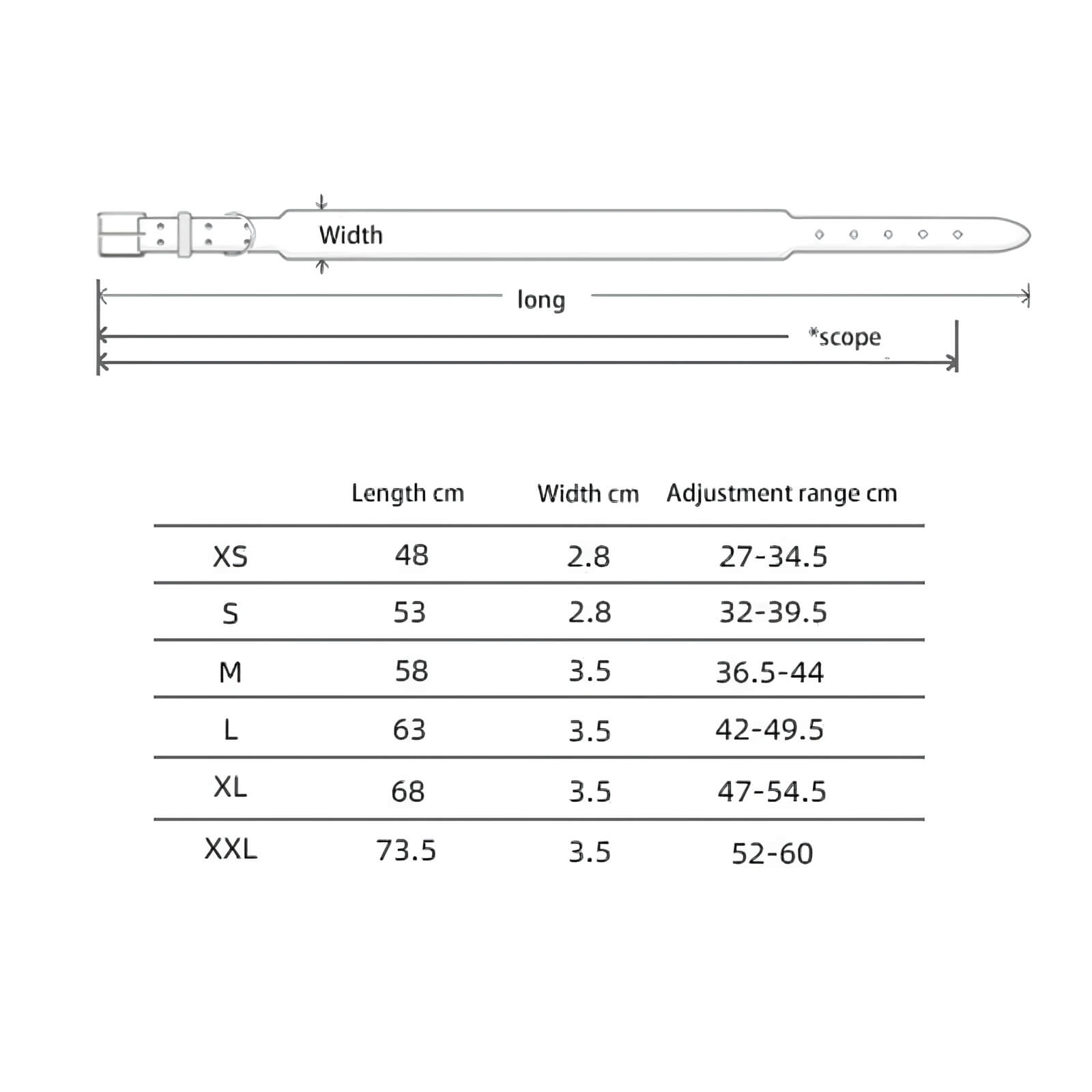 Leather Dog Collar Size Chart for Accurate Fit