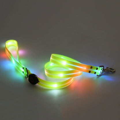 Yellow Light Up Dog Leash