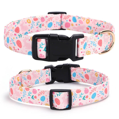 Pink Strawberry Print Dog Collar