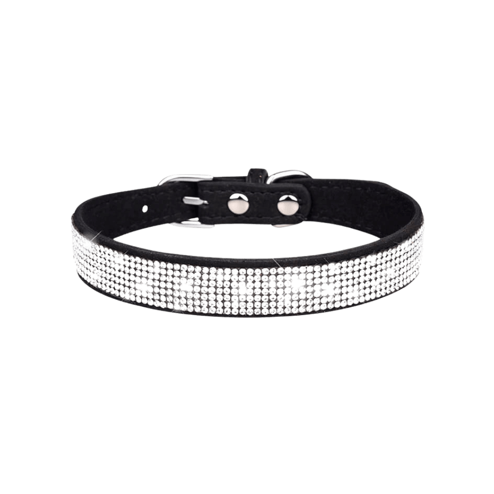 Rhinestone Bling Dog Collars Black Main Image