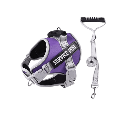 Purple Service Dog Harness With Handle