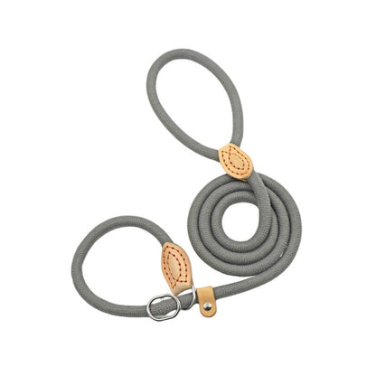 Gray Slip Leash for Dogs Durable and Stylish