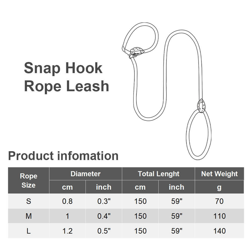 Slip Leash Size Chart for Dogs to Choose the Right Fit