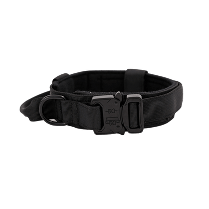 Black Tactical Dog Collar for Large Dogs